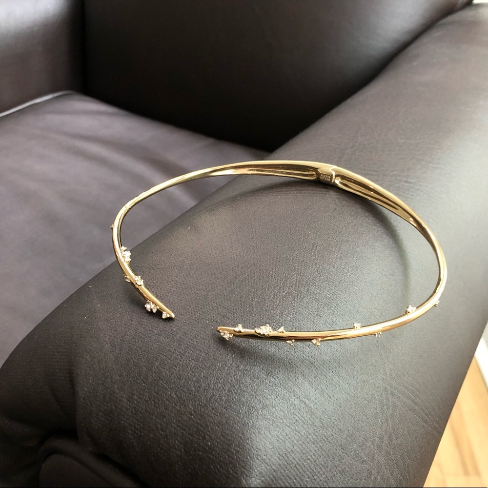 Alexis Bittar gold choker with Swarovski crystals